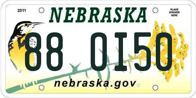 NE license plate 88OI50