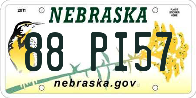 NE license plate 88PI57