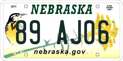 NE license plate 89AJ06