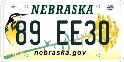 NE license plate 89EE30