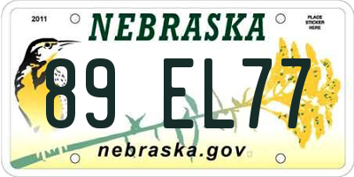 NE license plate 89EL77