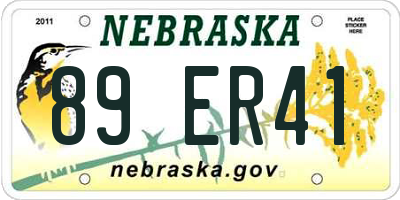 NE license plate 89ER41