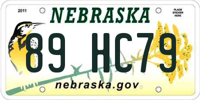 NE license plate 89HC79