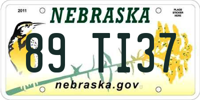 NE license plate 89TI37