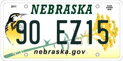 NE license plate 90EZ15