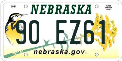 NE license plate 90EZ61