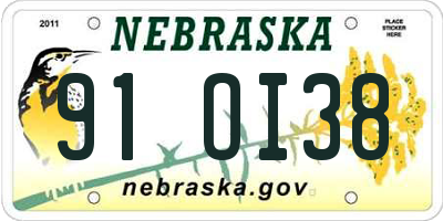 NE license plate 91OI38