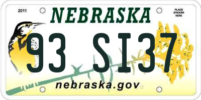NE license plate 93SI37