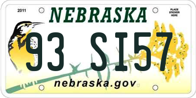 NE license plate 93SI57