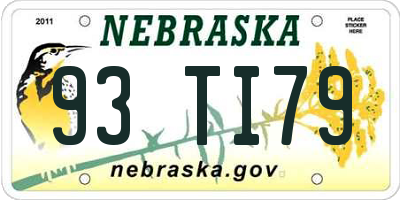 NE license plate 93TI79