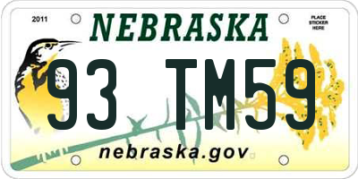 NE license plate 93TM59