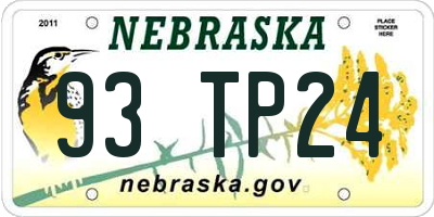 NE license plate 93TP24