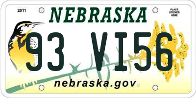 NE license plate 93VI56