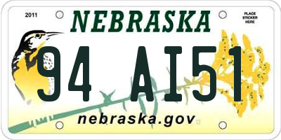 NE license plate 94AI51