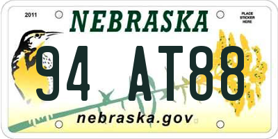 NE license plate 94AT88
