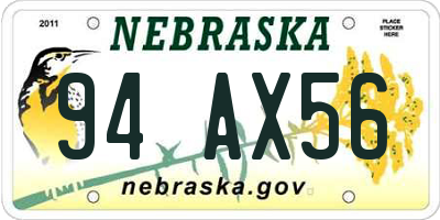 NE license plate 94AX56