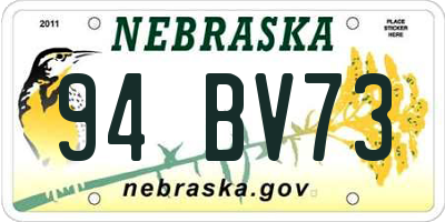 NE license plate 94BV73