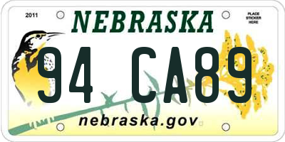 NE license plate 94CA89