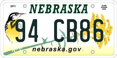 NE license plate 94CB86