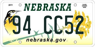 NE license plate 94CC52