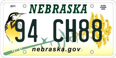 NE license plate 94CH88