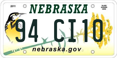NE license plate 94CI10