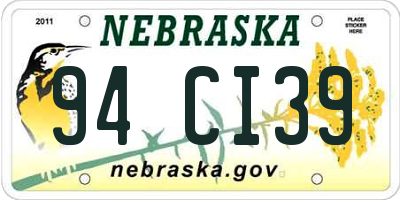 NE license plate 94CI39