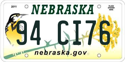 NE license plate 94CI76