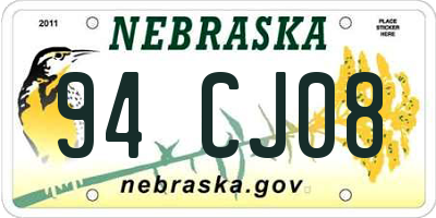 NE license plate 94CJ08
