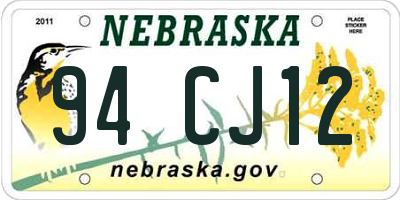 NE license plate 94CJ12