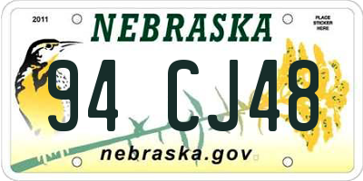 NE license plate 94CJ48