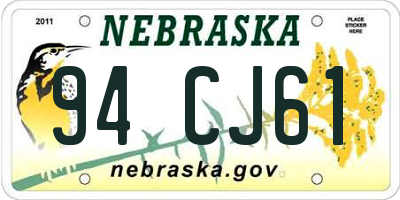 NE license plate 94CJ61