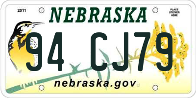 NE license plate 94CJ79