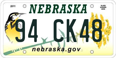 NE license plate 94CK48