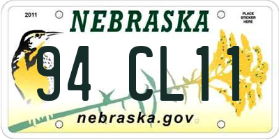 NE license plate 94CL11
