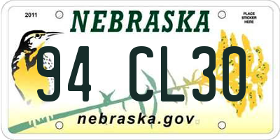 NE license plate 94CL30