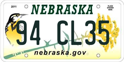 NE license plate 94CL35