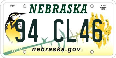 NE license plate 94CL46