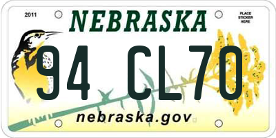 NE license plate 94CL70