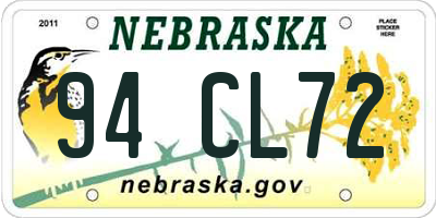 NE license plate 94CL72