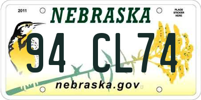NE license plate 94CL74