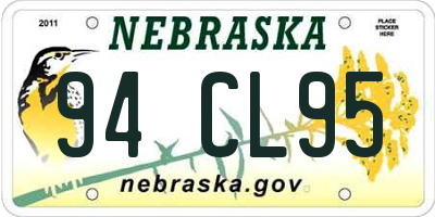 NE license plate 94CL95