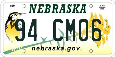 NE license plate 94CM06