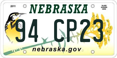 NE license plate 94CP23