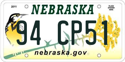 NE license plate 94CP51