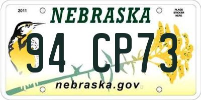 NE license plate 94CP73