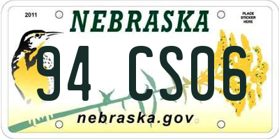 NE license plate 94CS06