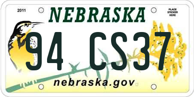 NE license plate 94CS37