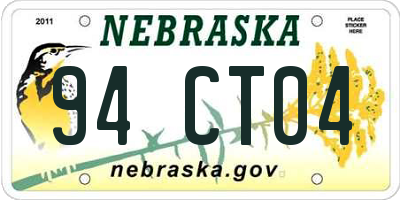 NE license plate 94CT04