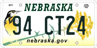 NE license plate 94CT24